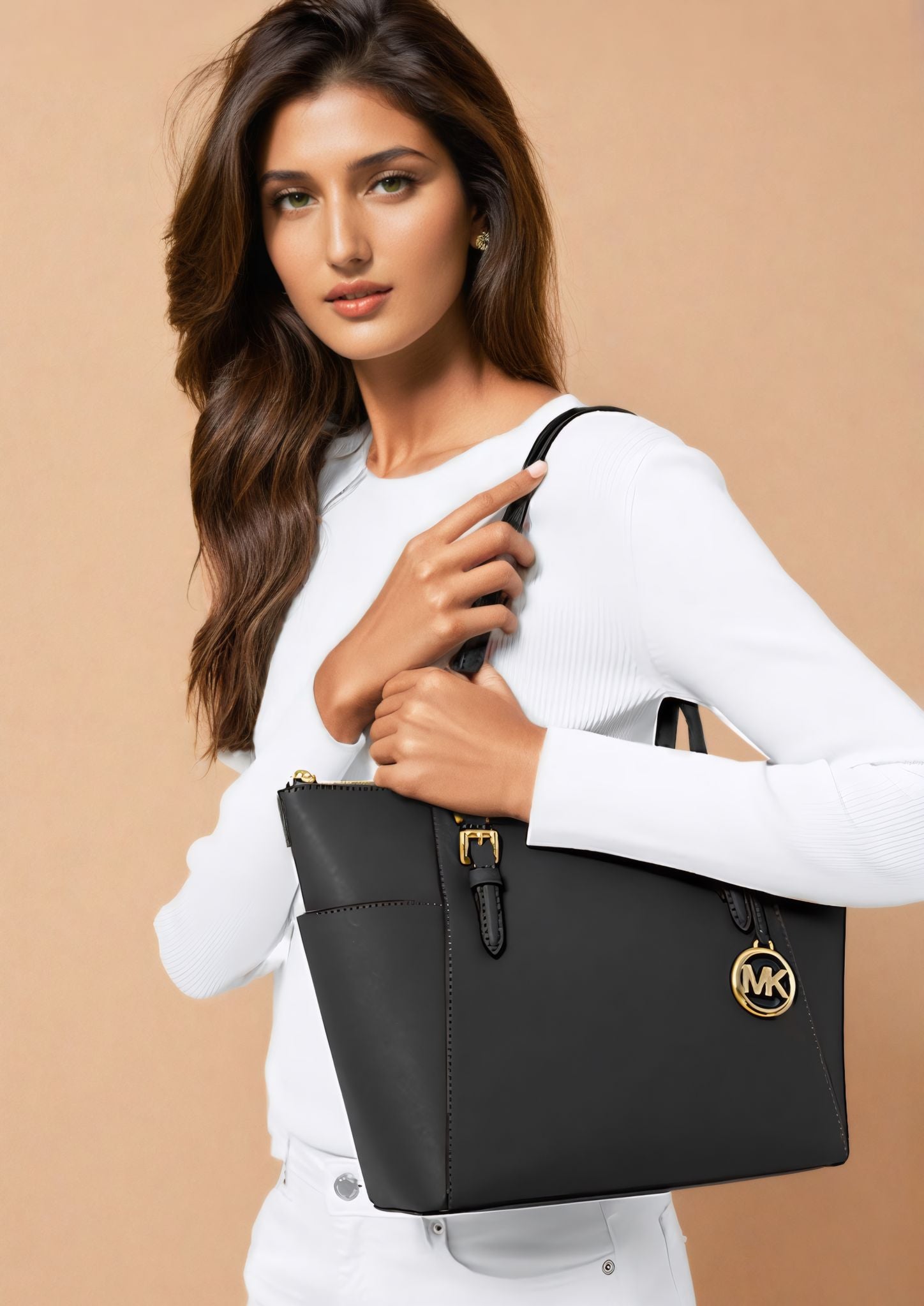 Michael Kors: Charlotte Large buying Saffiano Leather Top-Zip Tote