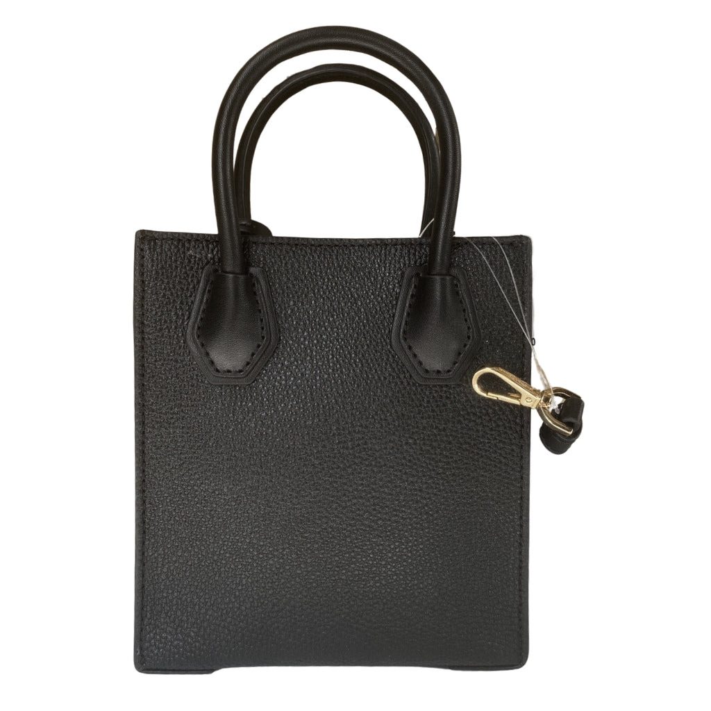 Michael Kors XS Mercer Petit sac bandouliere en cuir graine Noir