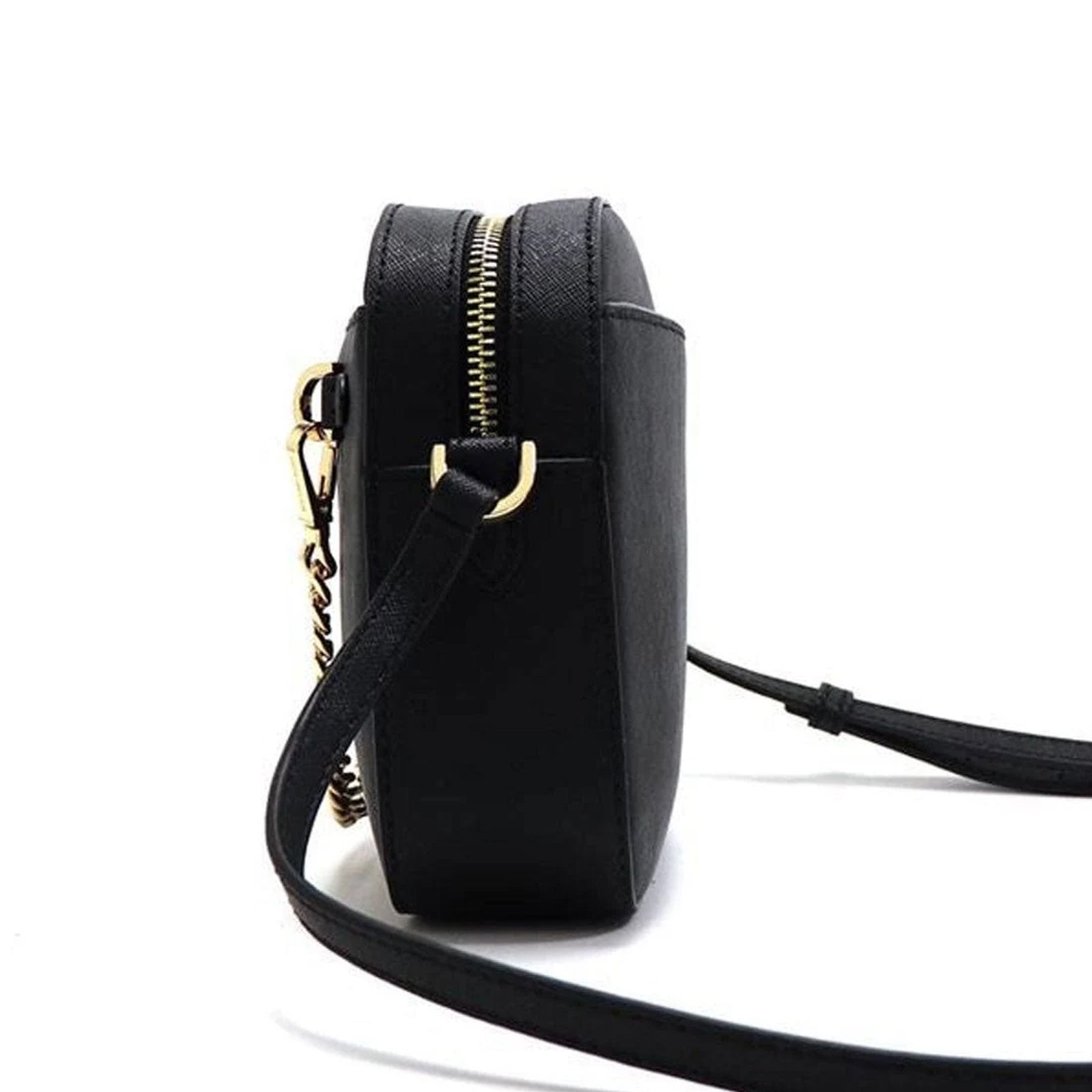 Black michael kors purse with gold chain fashion