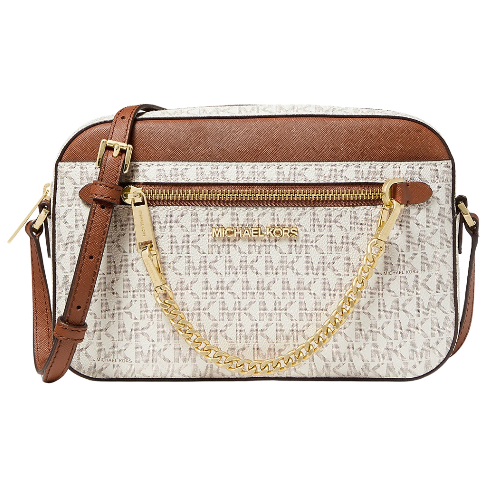 Michael Kors Jet Set East West Large Logo Signature Crossbody Bag