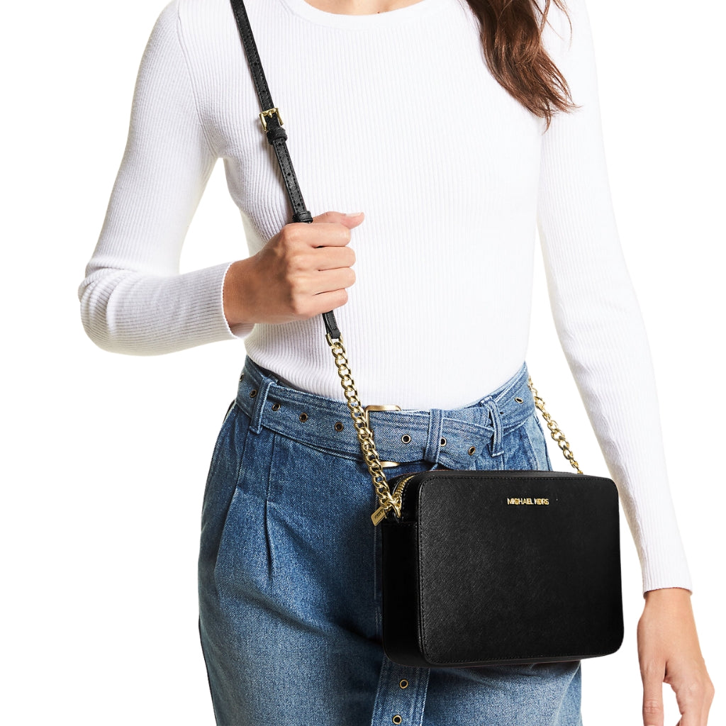 Michael kors jet set crossbody saffiano best sale