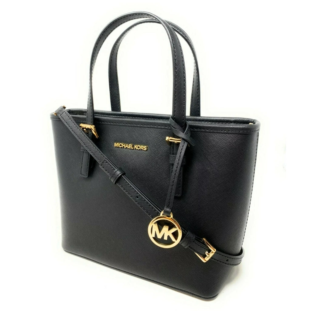 Michael Kors XS Carry All Jet Set Travel Sac a main pour femme en noir Sac a main de createur Dazigno